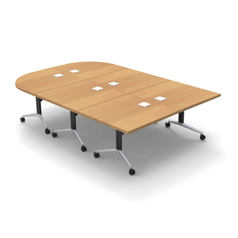 Inbox Zero Altheia Fold up HalfRound Conference Table Wayfair